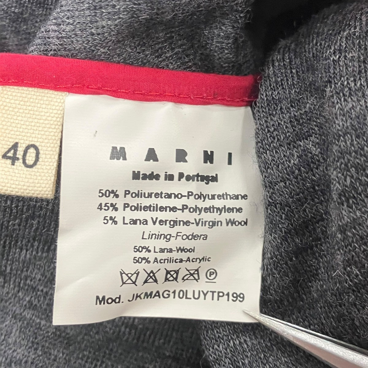 MARNI WINTER EDITION 2009ダブルシZIP半袖リブニット切替ジャケットJKMAG10LUYTP199 古着・中古-7枚目のアイテム画像
