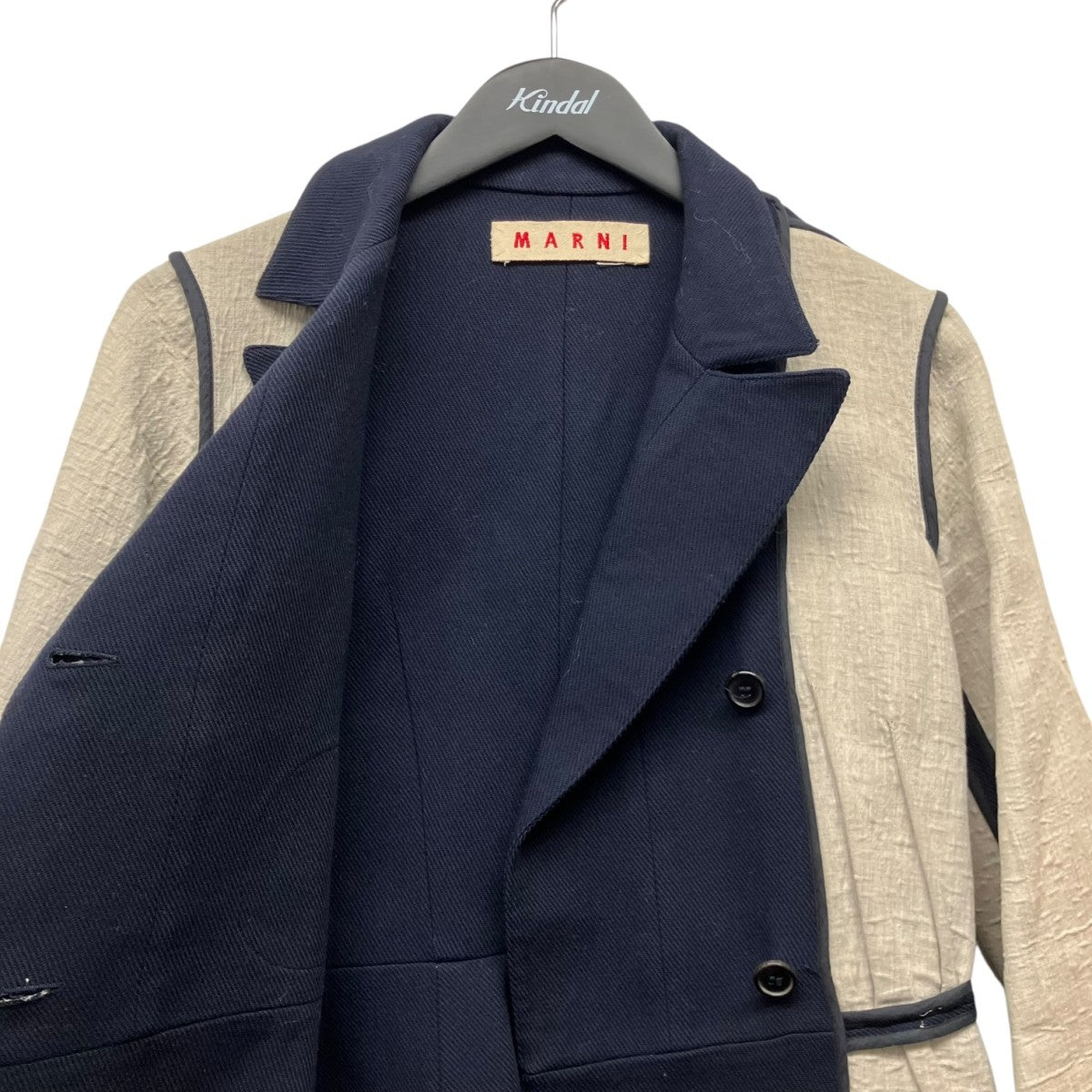 ウール×リネンロングーコートLWCPMAA43BQ0TW097