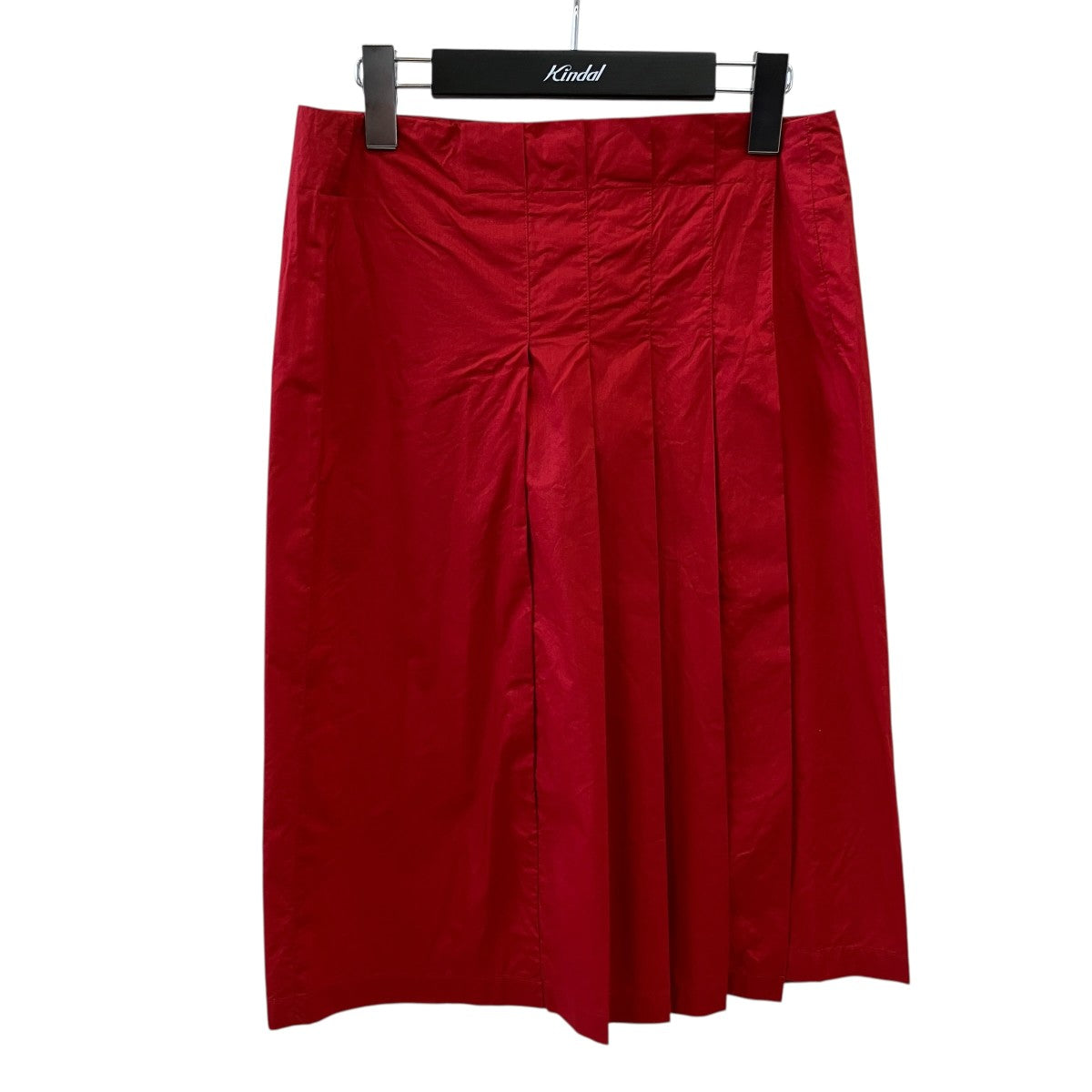 PRADA ラップスカート　巻きスカート　38サイズ PRADA(プラダ) プリーツラップスカート レッド サイズ 38｜【公式