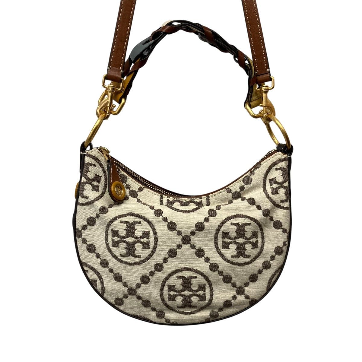 TORY BURCH Tモノグラム グロメット ミニクレセントバッグ10009171 古着・中古-3枚目のアイテム画像