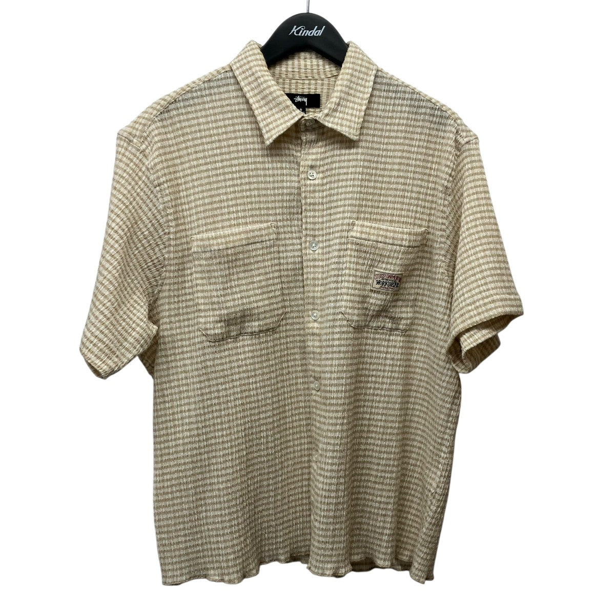 stussy 25SSCRINKLED CHECK SS SHIRTチェックシャツ1110371 古着・中古-1枚目のアイテム画像