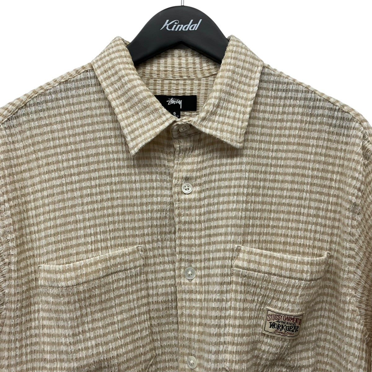 stussy 25SSCRINKLED CHECK SS SHIRTチェックシャツ1110371 古着・中古-3枚目のアイテム画像