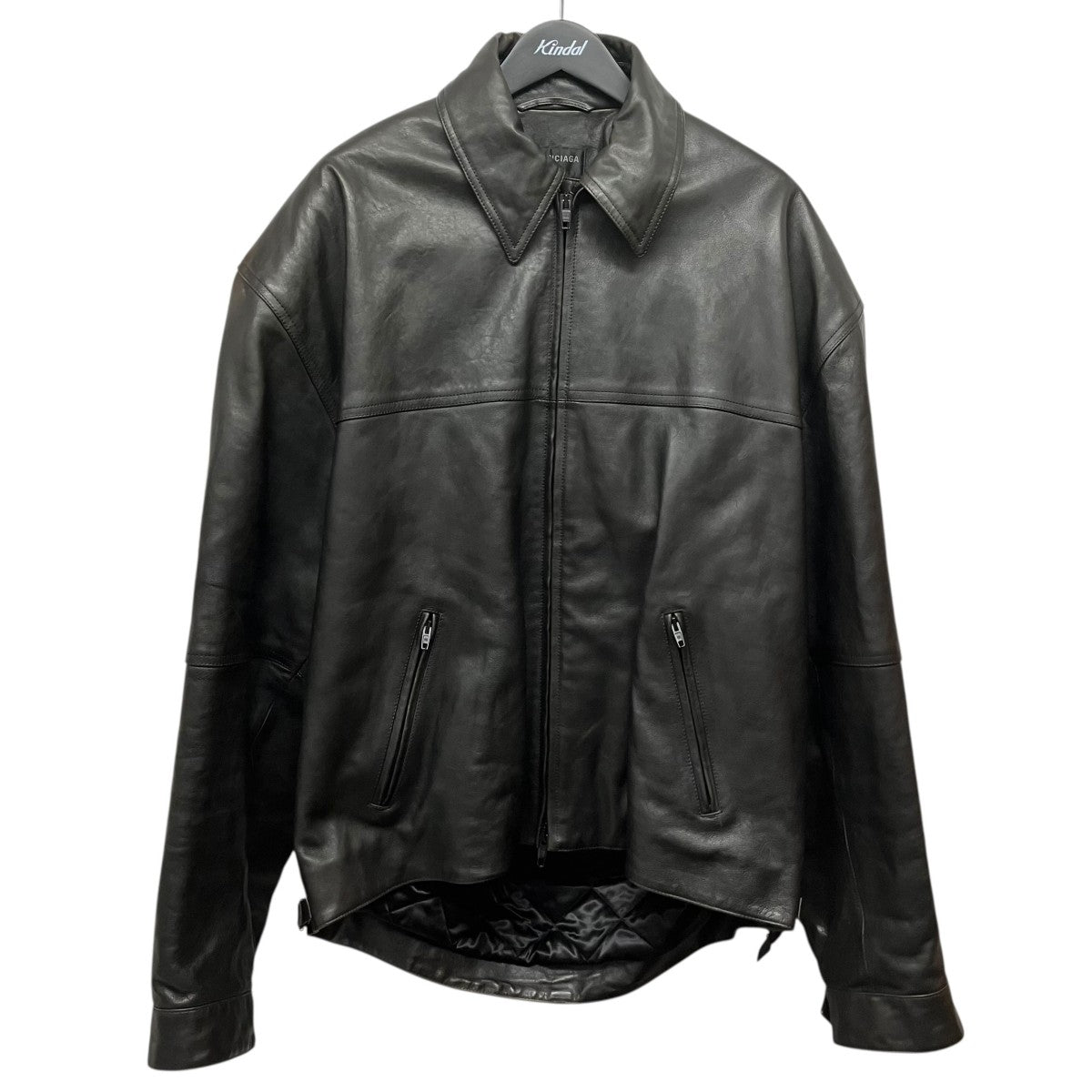 BALENCIAGA コクーン キック ジップ レザージャケット 古着・中古-1枚目のアイテム画像