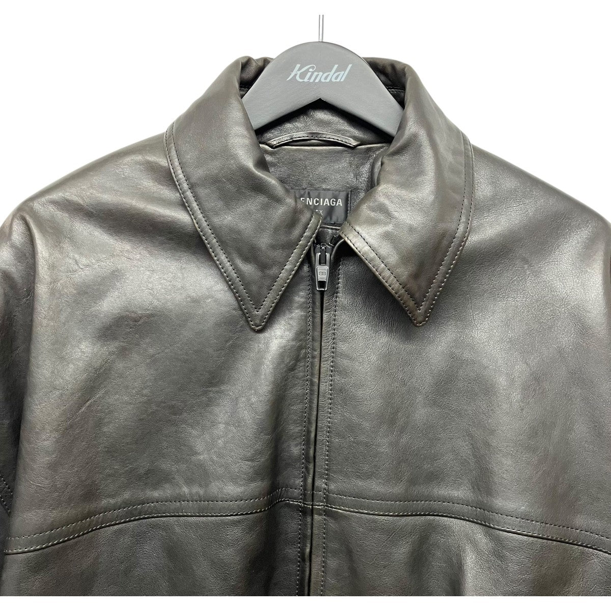 BALENCIAGA コクーン キック ジップ レザージャケット 古着・中古-3枚目のアイテム画像