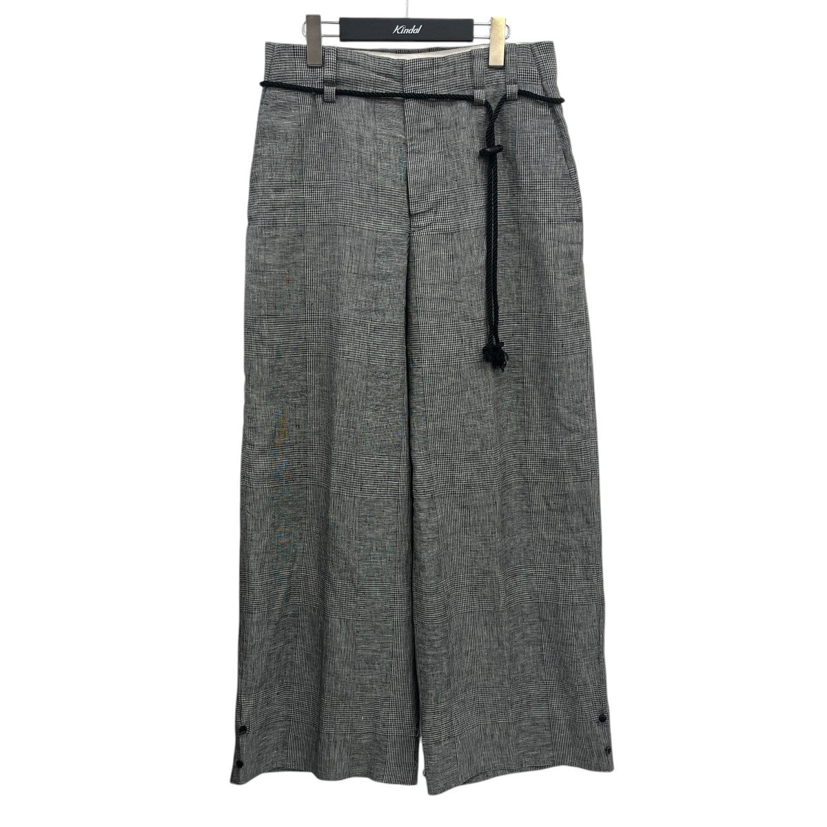 ETHOSENS チェックワイドパンツ 古着・中古-1枚目のアイテム画像