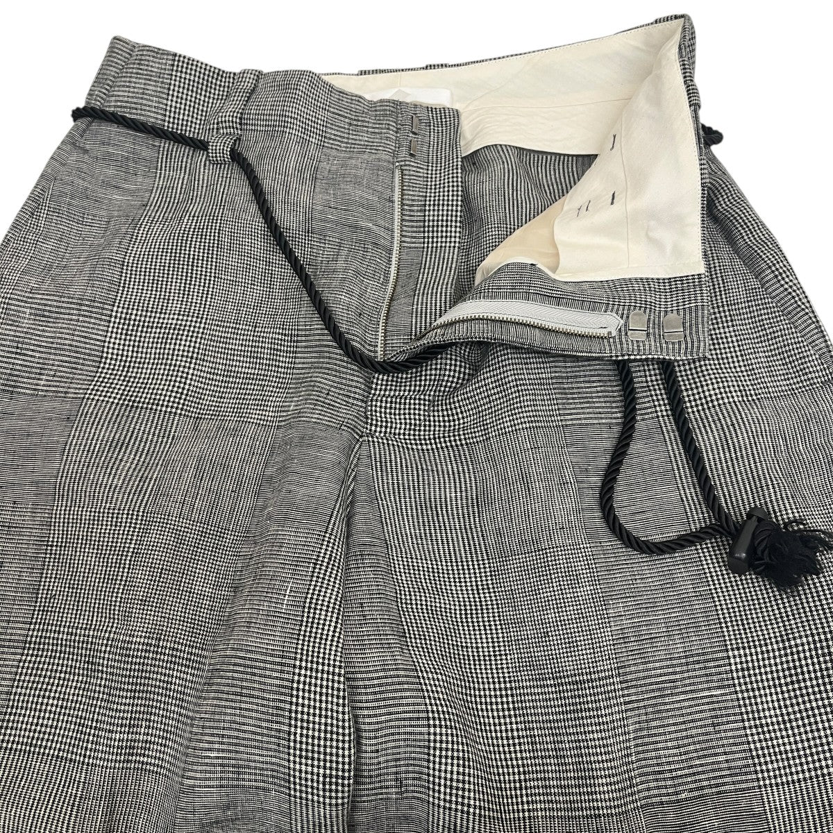 ETHOSENS チェックワイドパンツ 古着・中古-3枚目のアイテム画像