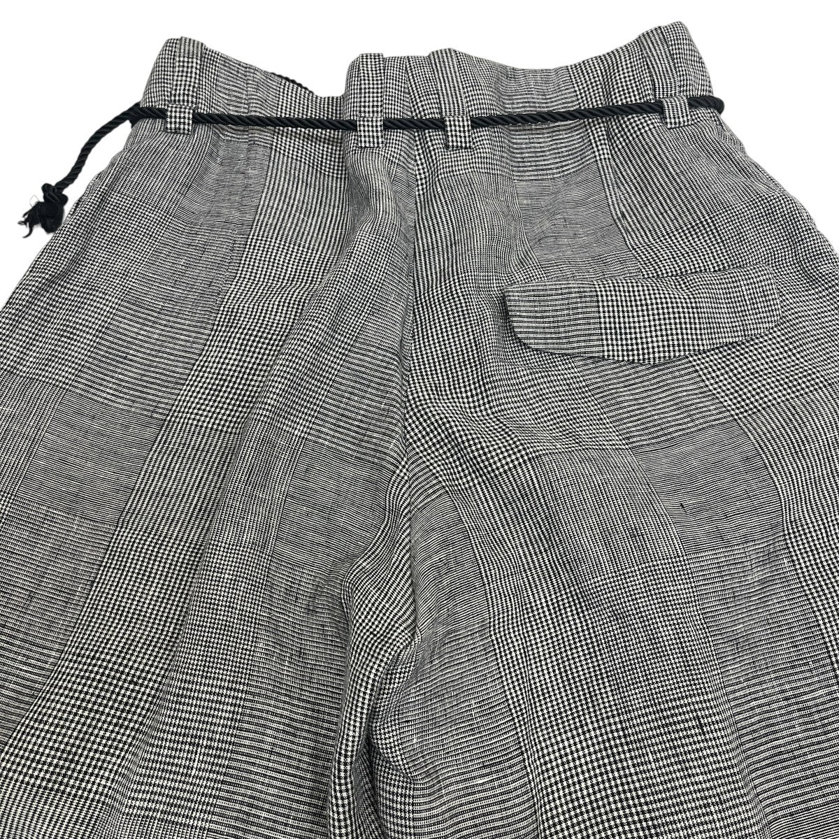 ETHOSENS チェックワイドパンツ 古着・中古-4枚目のアイテム画像