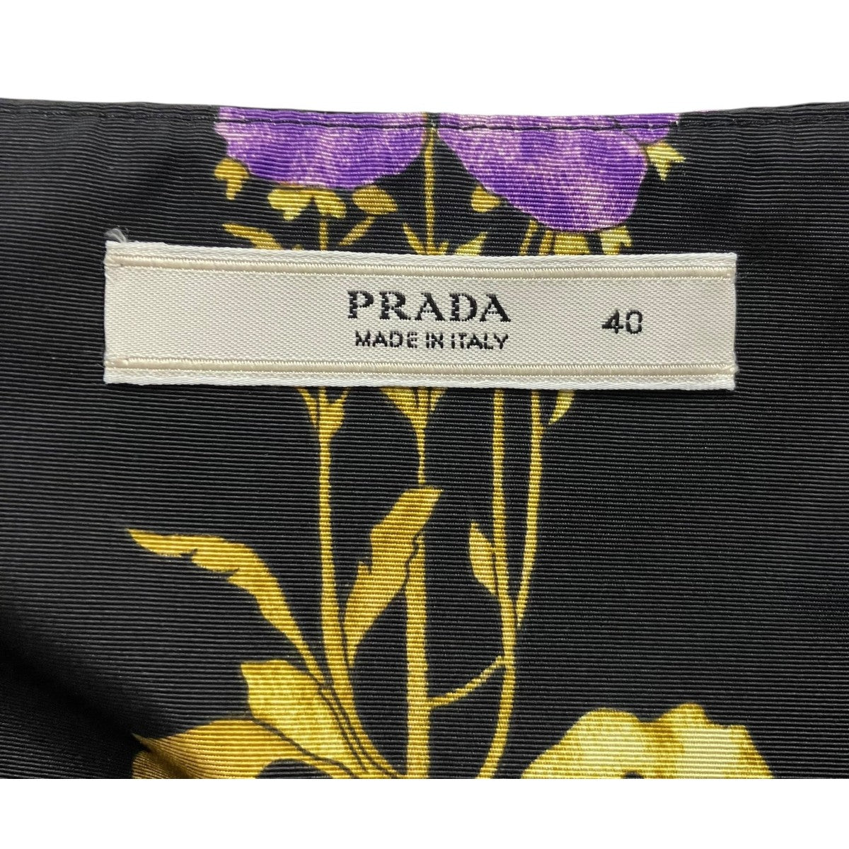 PRADA フラワープリントスカート 古着・中古-4枚目のアイテム画像