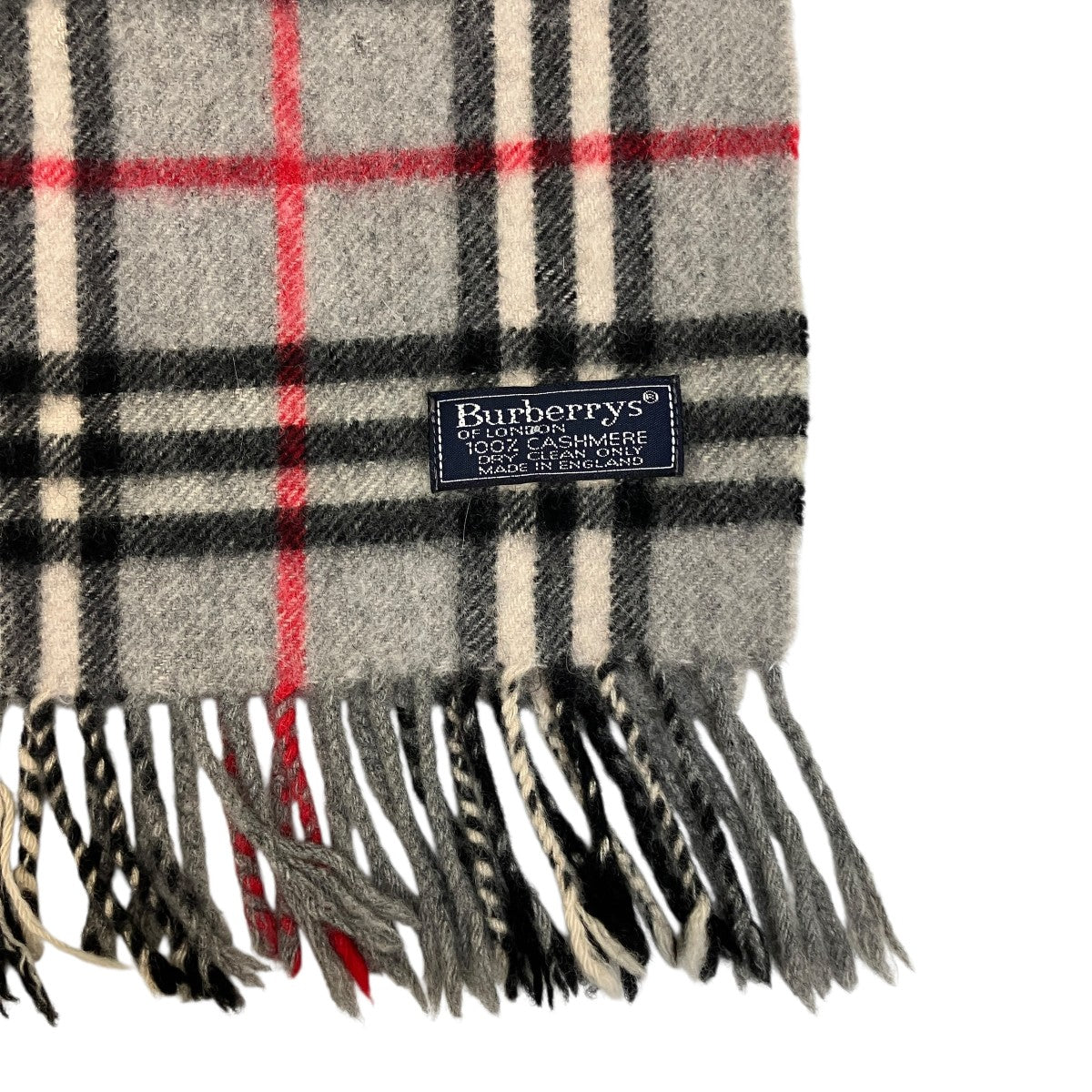 Burberry’s カシミヤチェックマフラー ユニセックス 古着・中古-2枚目のアイテム画像