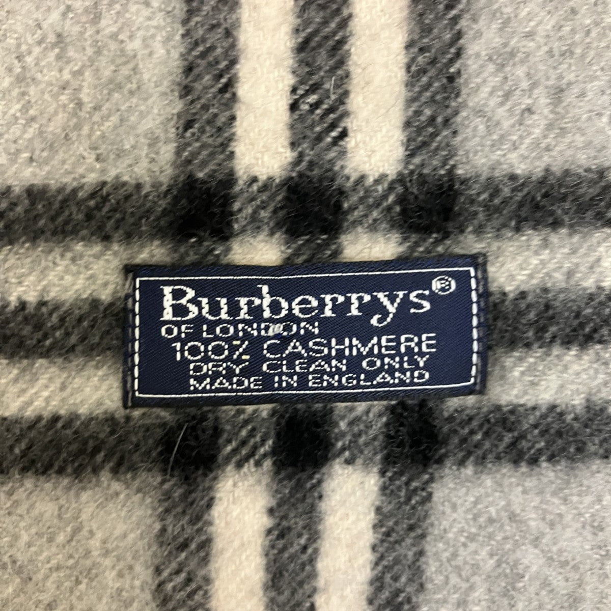 Burberry’s カシミヤチェックマフラー ユニセックス 古着・中古-4枚目のアイテム画像