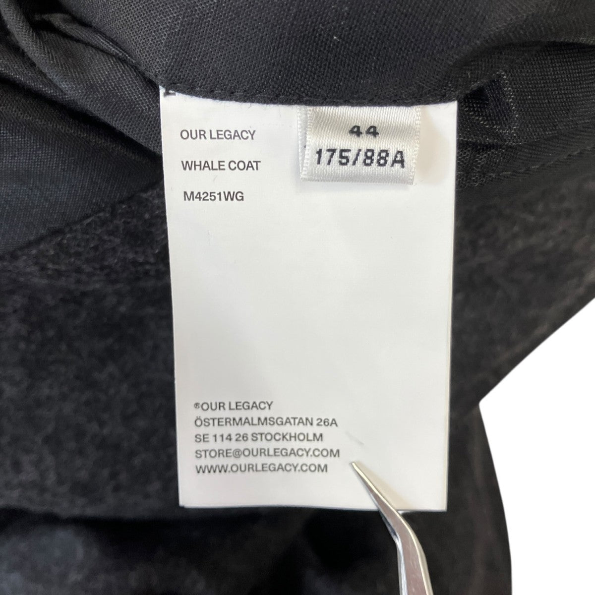 WHALE COATチェスターフィールドコートM4251WG