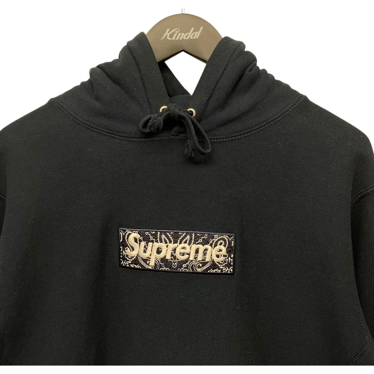 Supreme 19AW「Bandana Box Logo Hooded Sweatshirt」バンダナBOXロゴプルオーバーパーカー 古着・中古-3枚目のアイテム画像