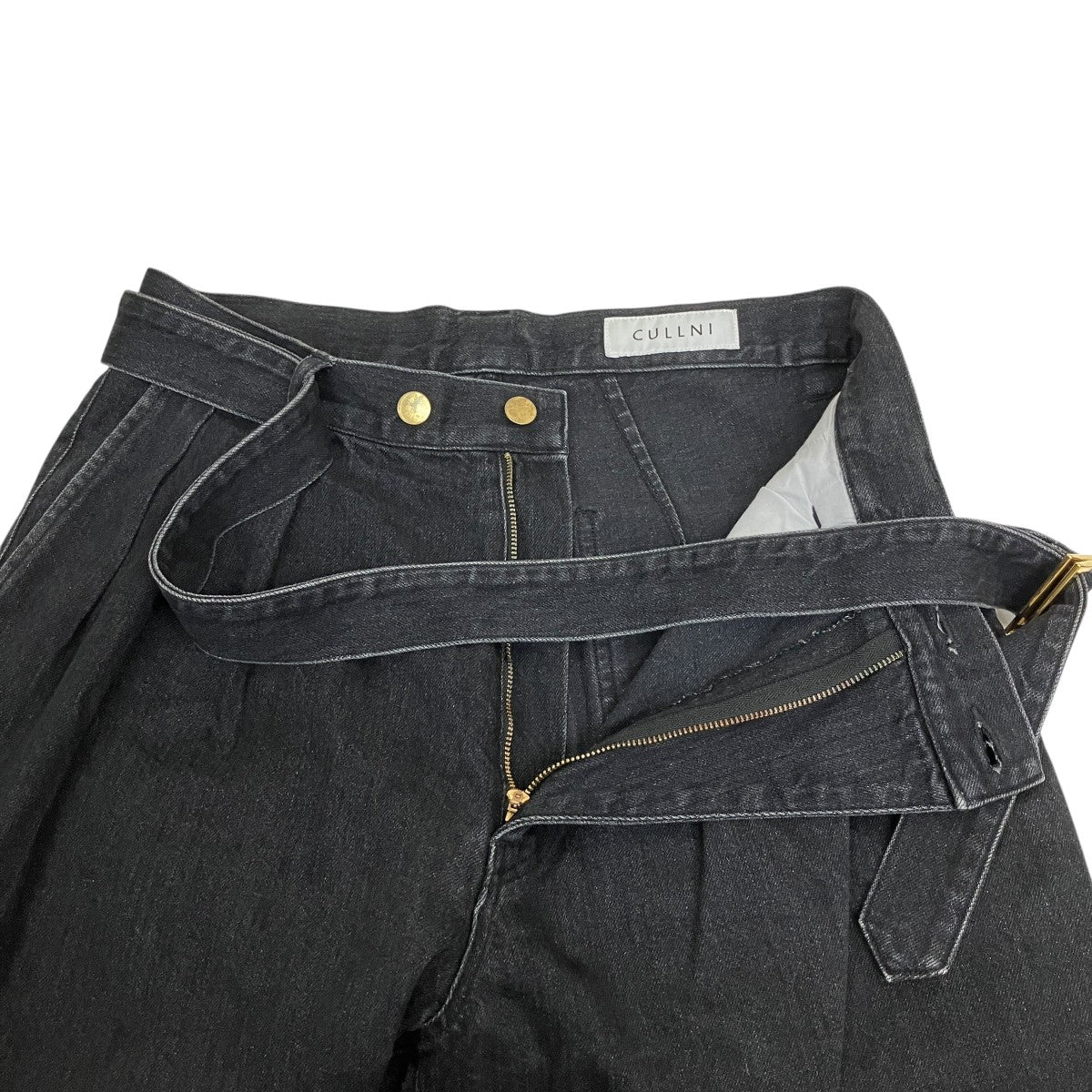 CULLNI ベルテッドデニムパンツ 古着・中古-3枚目のアイテム画像