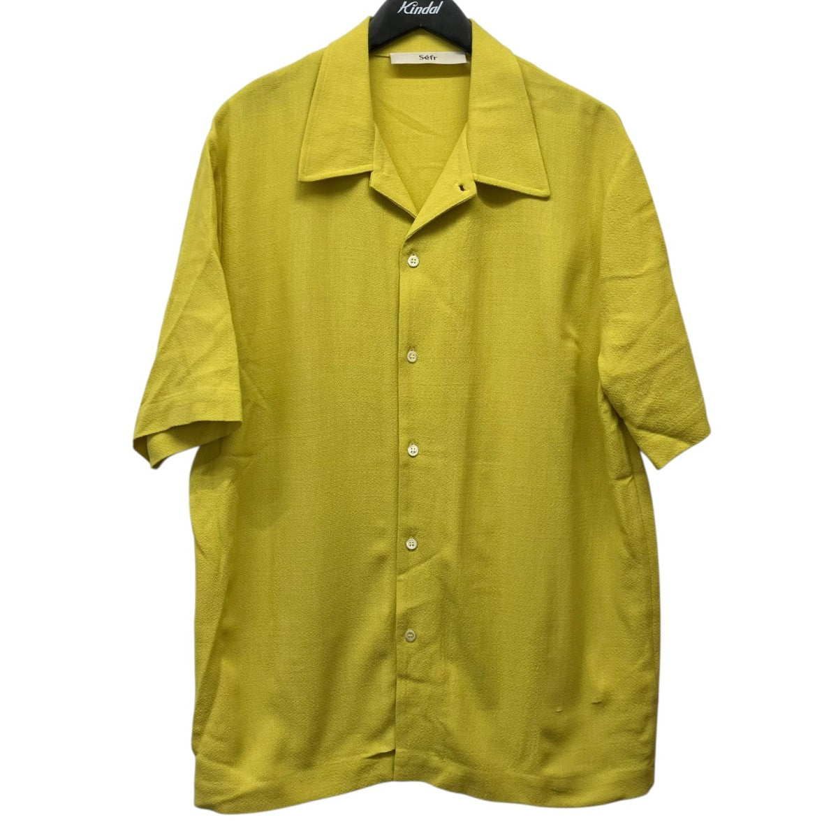 Séfr シャツ Sefr(セファ) Suneham Shirtオープンカラーシャツ イエロー サイズ L