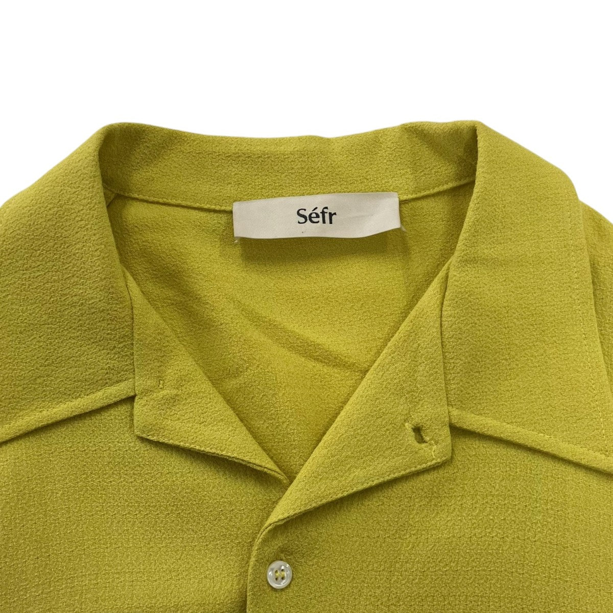 Sefr(セファ) Suneham Shirtオープンカラーシャツ イエロー サイズ L