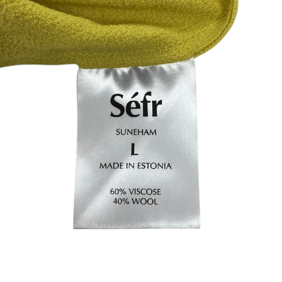 Sefr(セファ) Suneham Shirtオープンカラーシャツ イエロー サイズ L