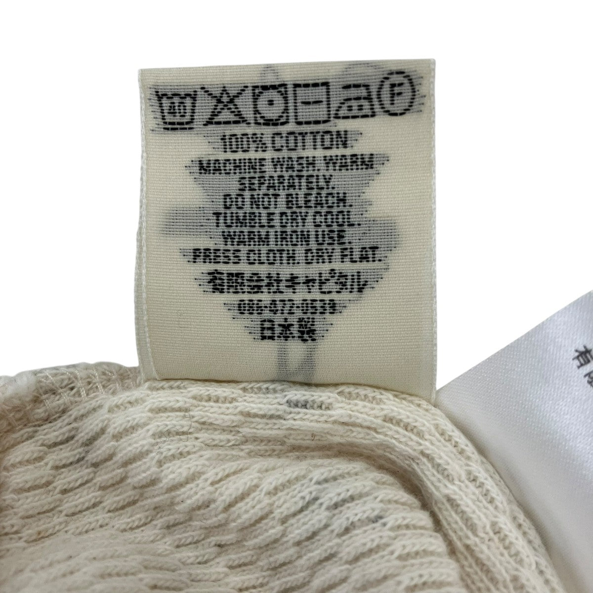KAPITAL フローラルワッフルハーフZIPロングTシャツEK-1663LC 古着・中古-6枚目のアイテム画像