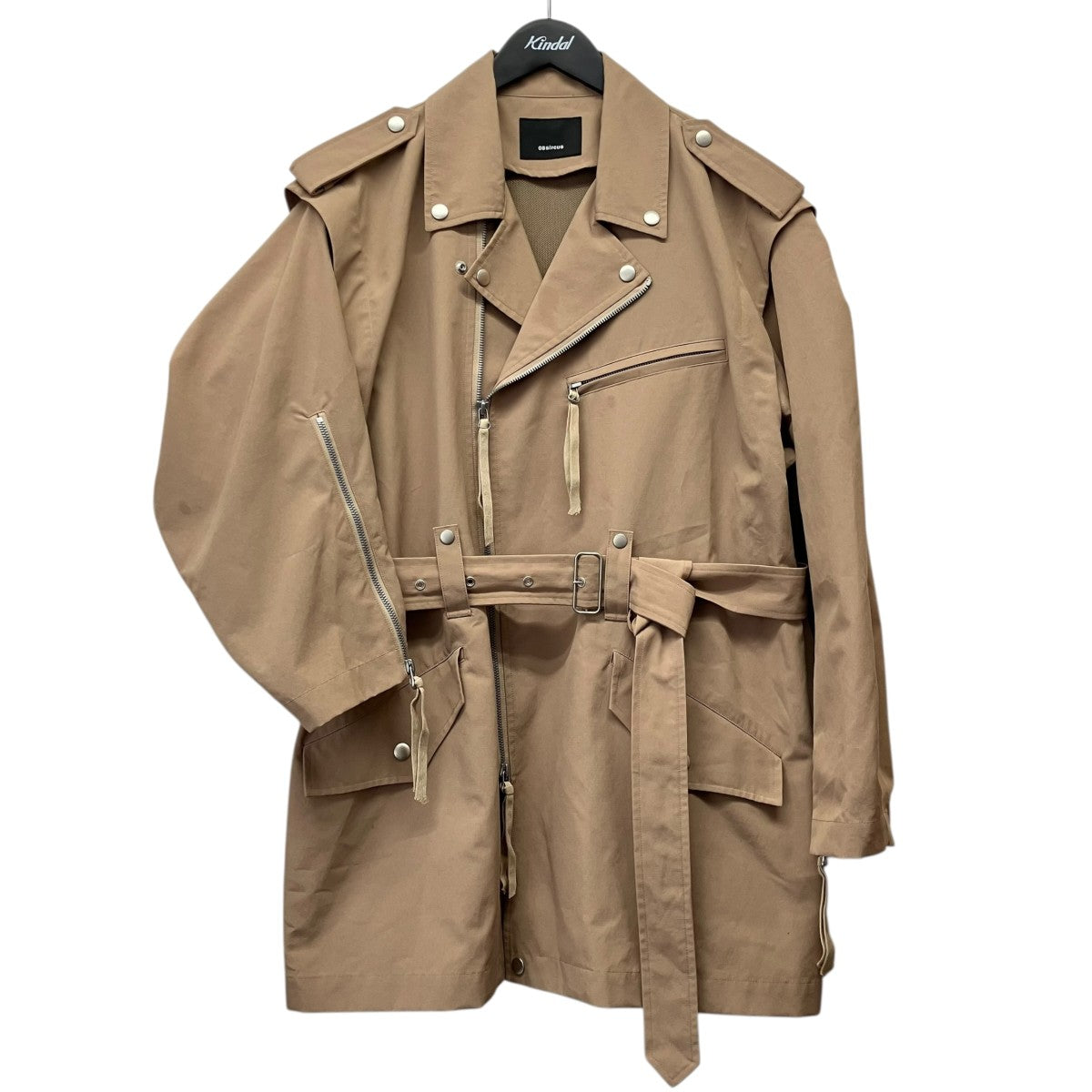 08sircus 25SSHigh count weather rider’s detachable jacketライダースジャケットS25SS-OT02 古着・中古-1枚目のアイテム画像