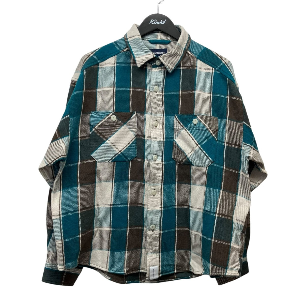 DESCNDANT 26SS参考価格\37，400 VANNING PLAID LS SHIRTコットンフランネルシャツ 古着・中古-1枚目のアイテム画像