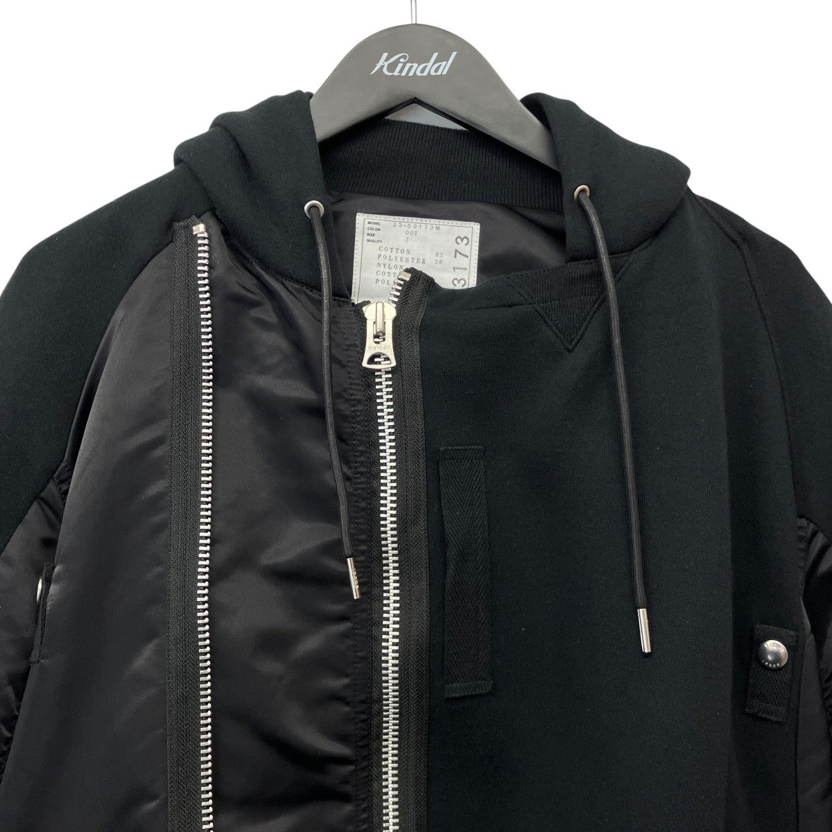 23AWSponge Sweat Hoodieスポンジスウェットナイロンツイルフーディー23-03173M