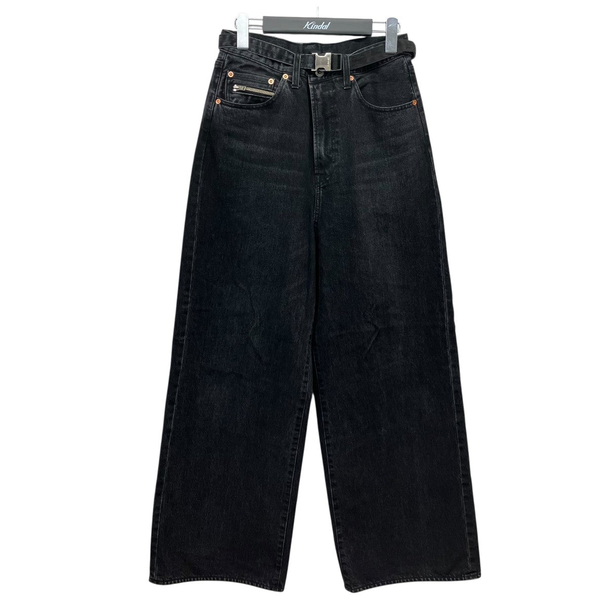 sacai 「Wide Denim Pants」ベルテッドワイドデニムパンツ 古着・中古-1枚目のアイテム画像