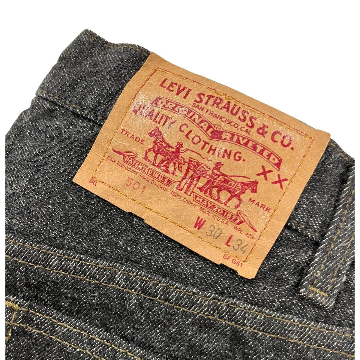 Levis MADE IN USA スモールe ボタン裏刻印“544 先染め501デニムパンツ 古着・中古-5枚目のアイテム画像