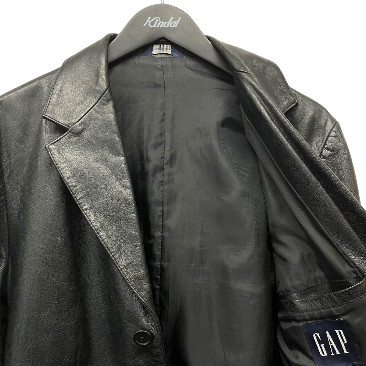 OLD GAP ノッチドラペル3Bレザージャケット 古着・中古-6枚目のアイテム画像