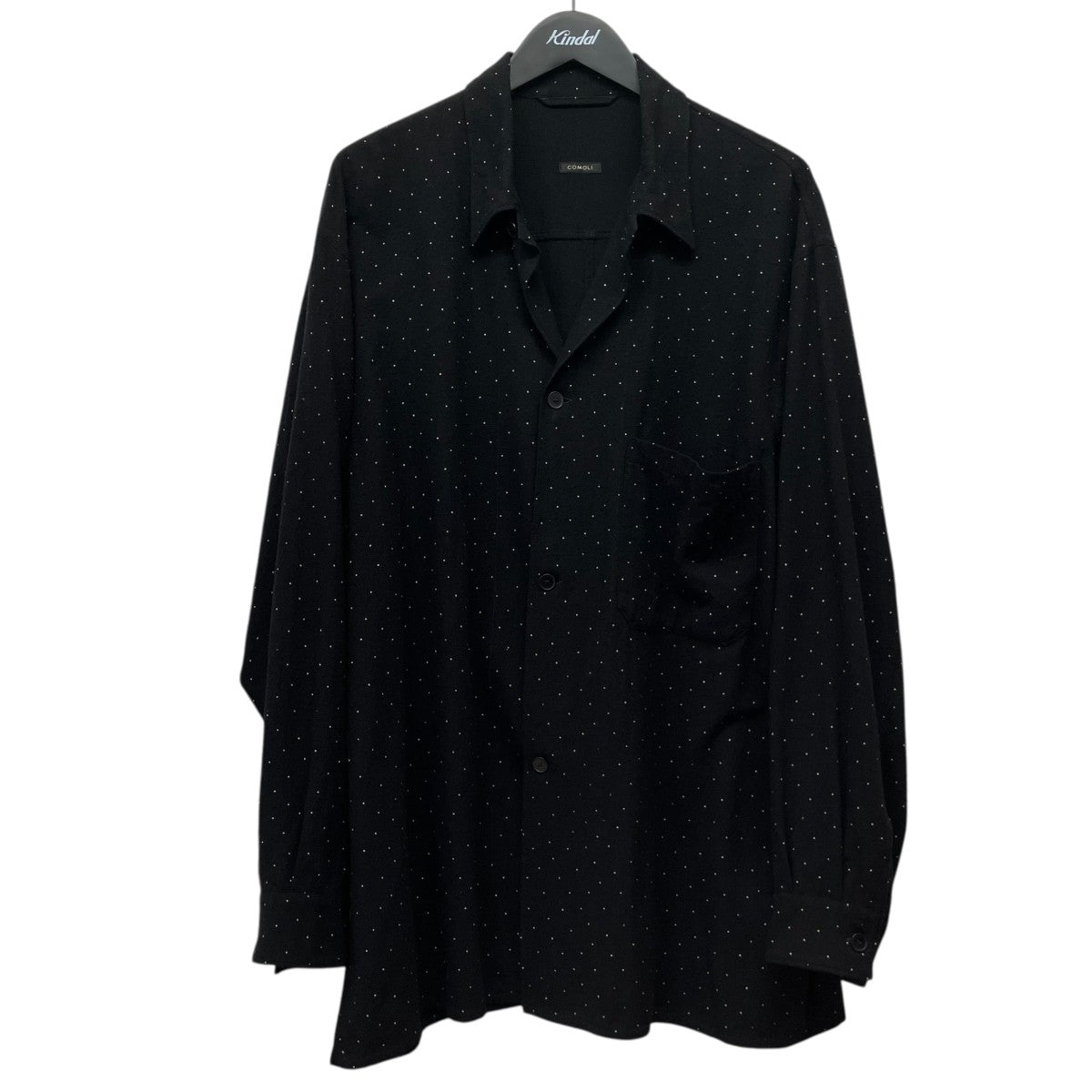 COMOLI 24SSシルクノイルドットシャツジャケットZ01-01209