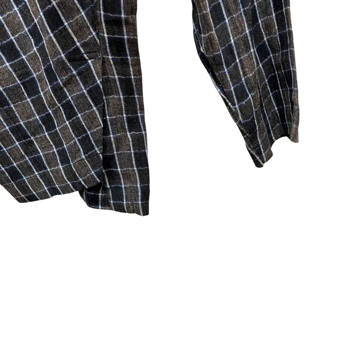 ISSEY MIYAKE 80s筆タグチェックプルオーバーブラウスJS12915 古着・中古-5枚目のアイテム画像
