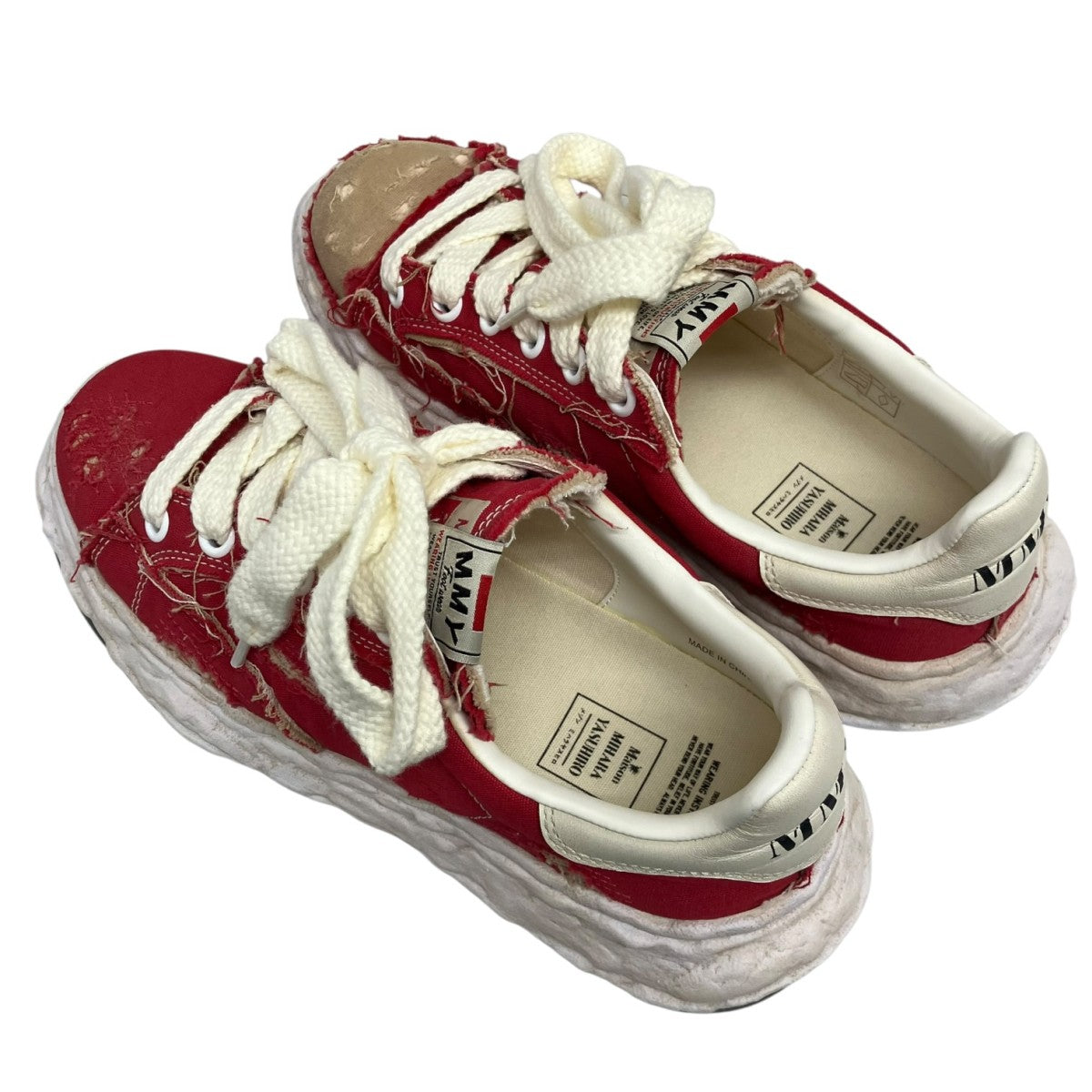 MIHARA YASUHIRO CHARLES RIPPING OVER DYE LOW CANVASチャールズリップド オーバーダイキャンバスローカットスニーカーA16FW716 古着・中古-3枚目のアイテム画像