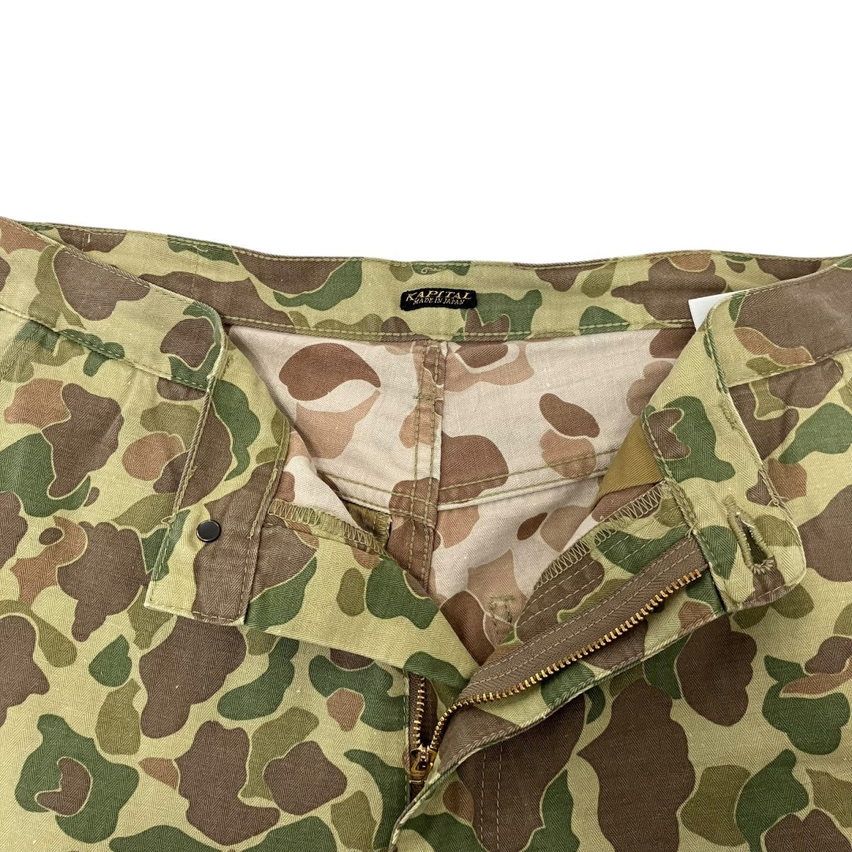 KAPITAL Hunter Camo Herringbone PantsカモワイドパンツEK-1770LP 古着・中古-3枚目のアイテム画像