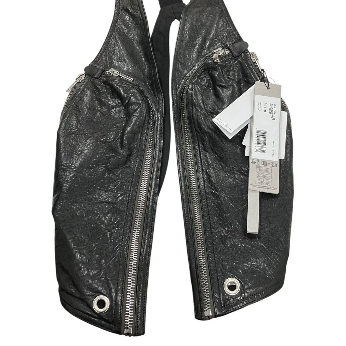 RICK OWENS 26SSバウハウスレザーベストRU01F2763LBE 古着・中古-3枚目のアイテム画像