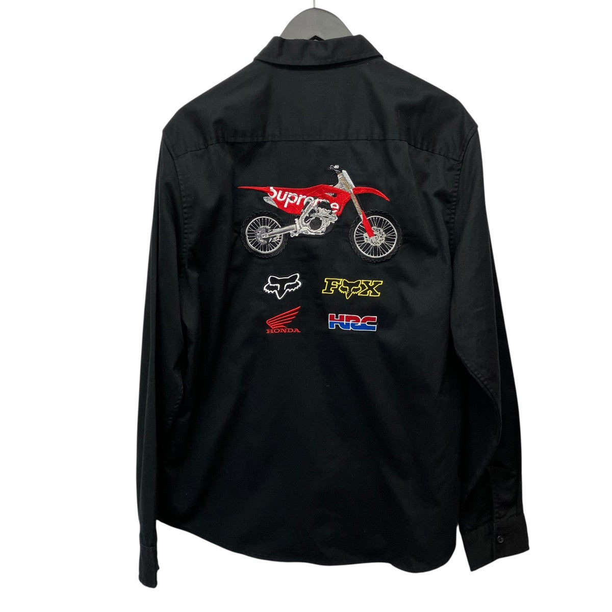 Supreme×FOX RACING 19AWHONDA FOX Racing Work Shirt刺繍ワークシャツ 古着・中古-2枚目のアイテム画像