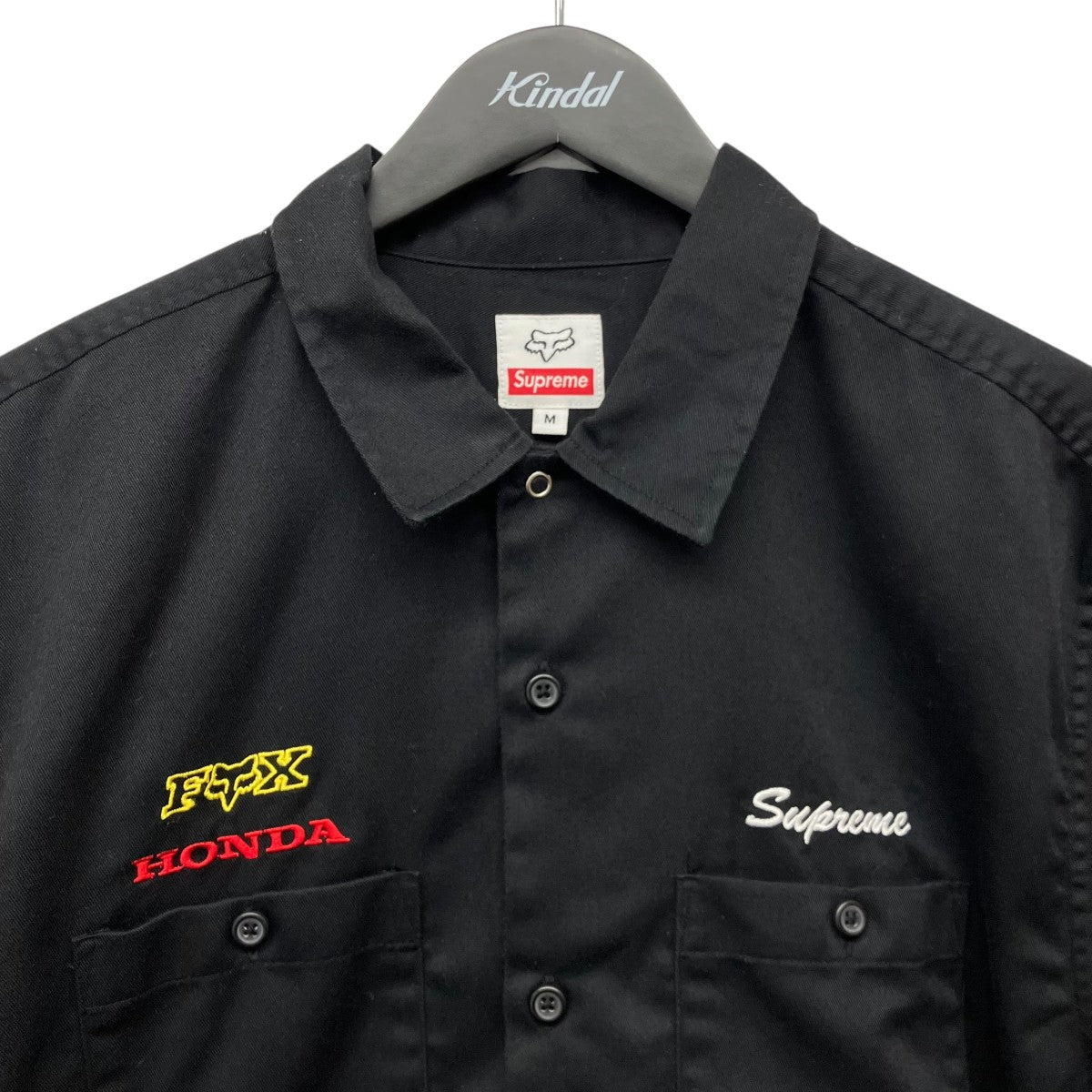 Supreme×FOX RACING 19AWHONDA FOX Racing Work Shirt刺繍ワークシャツ 古着・中古-3枚目のアイテム画像