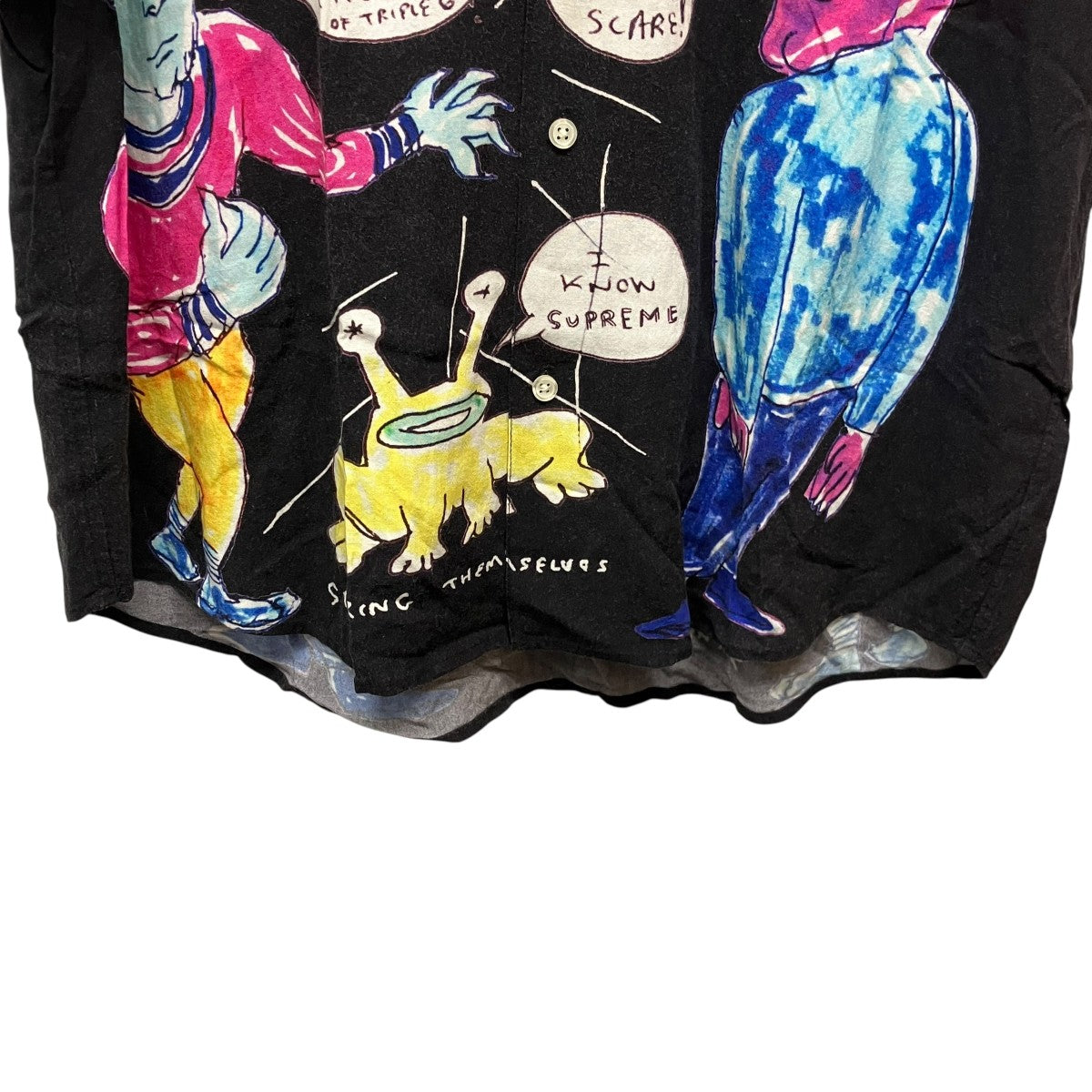Supreme×Daniel Johnston 20SSDaniel JohnstonRayon S S Shirt]ダニエル ジョンストン レーヨン レーヨンシャツ 古着・中古-4枚目のアイテム画像