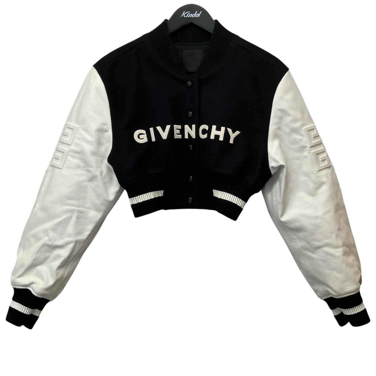 25AWクロップドレザー切替バーシティージャケットBW00JU611V
