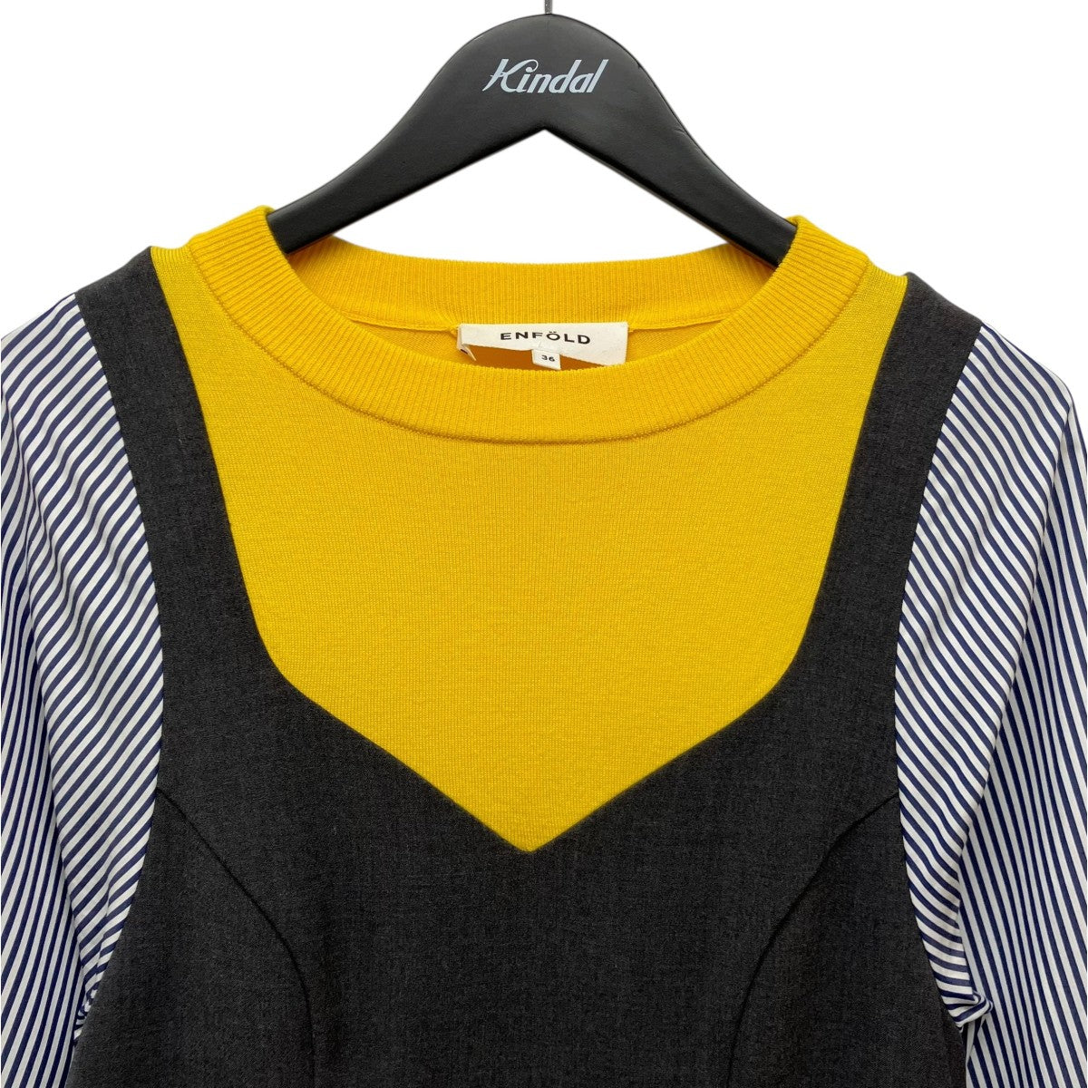 ENFOLD 「TRIPLE DOCKING DRESS」トリプルドッキングドレスワンピース 古着・中古-3枚目のアイテム画像