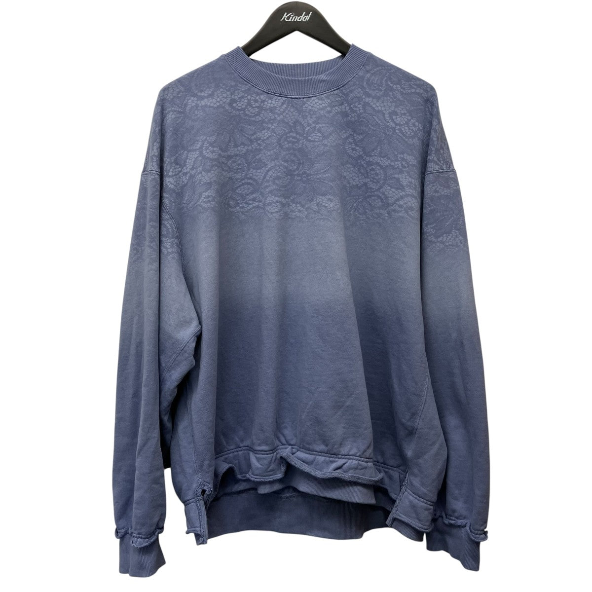 MAISON SPECIAL Lace Spray Dye Prime-Over Crew Neck Sweatshirtレースオーバークルーネックスウェット 古着・中古-1枚目のアイテム画像