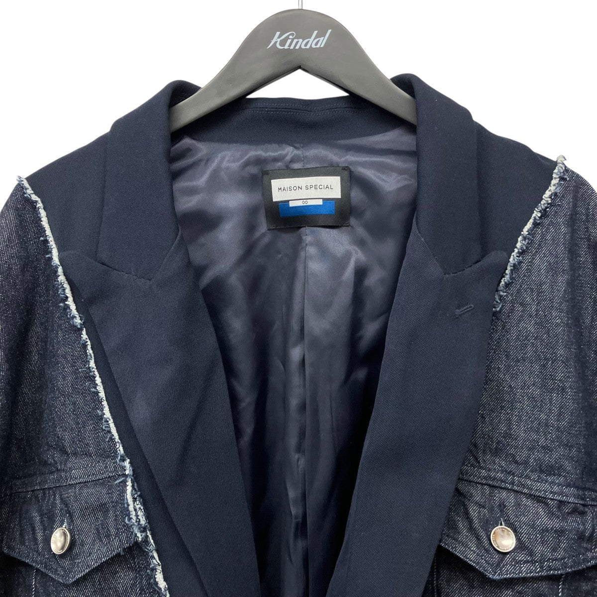 MAISON SPECIAL Denim Docking Prime-Over Peaked Lapel Jacketデニムドッキングプライムジャケット 古着・中古-3枚目のアイテム画像