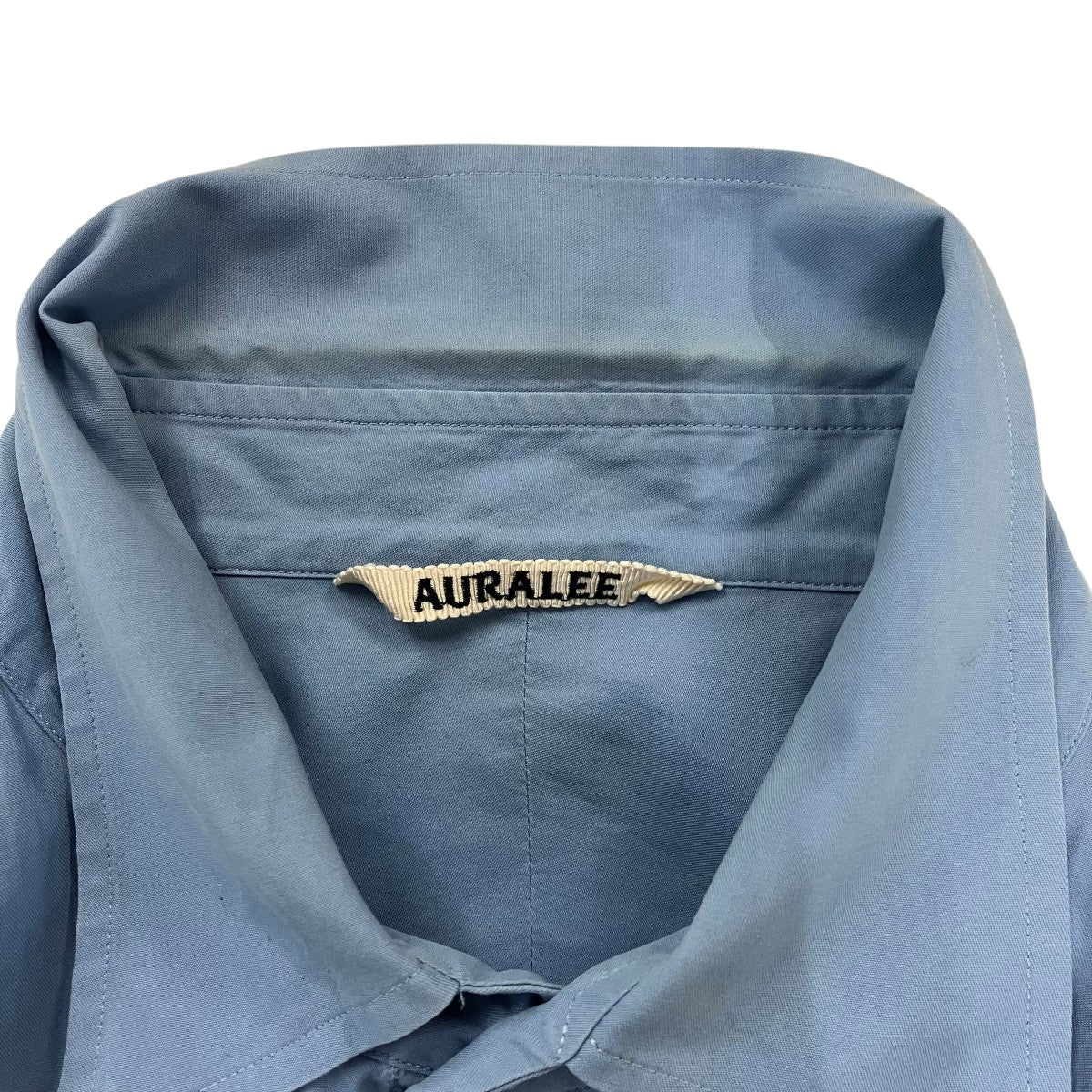 AURALEE WASHED FINX TWILL SHIRTフィンクスコットンシャツA23AS01TN 古着・中古-9枚目のアイテム画像