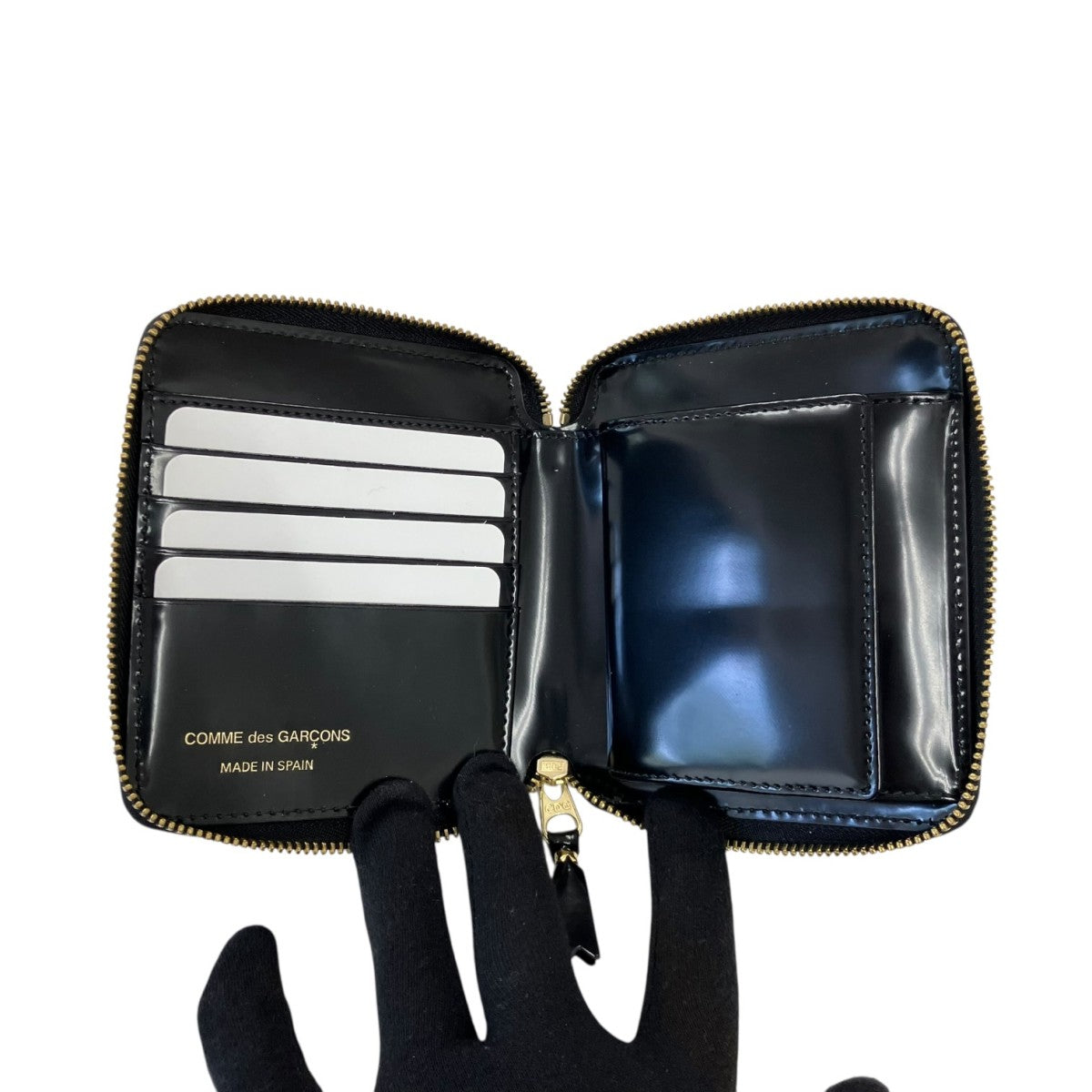 COMME des GARCONS CDG WALLET DOTS EMBOSSED LEATHERドットウォレットSA2100NE 古着・中古-2枚目のアイテム画像