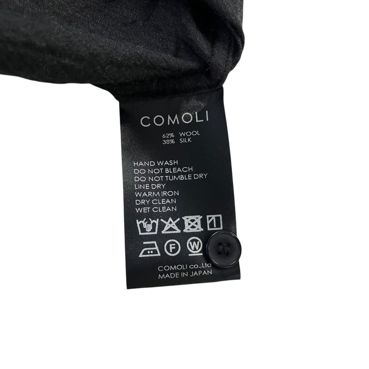 COMOLI 25SSウールシルクプルオーバーシャツB01-02005 古着・中古-6枚目のアイテム画像