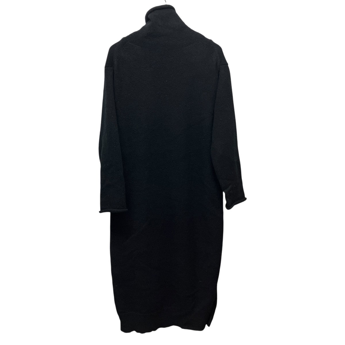 cotton high neck knitting dressタートルネックサイドボタンニットワンピース1025204003