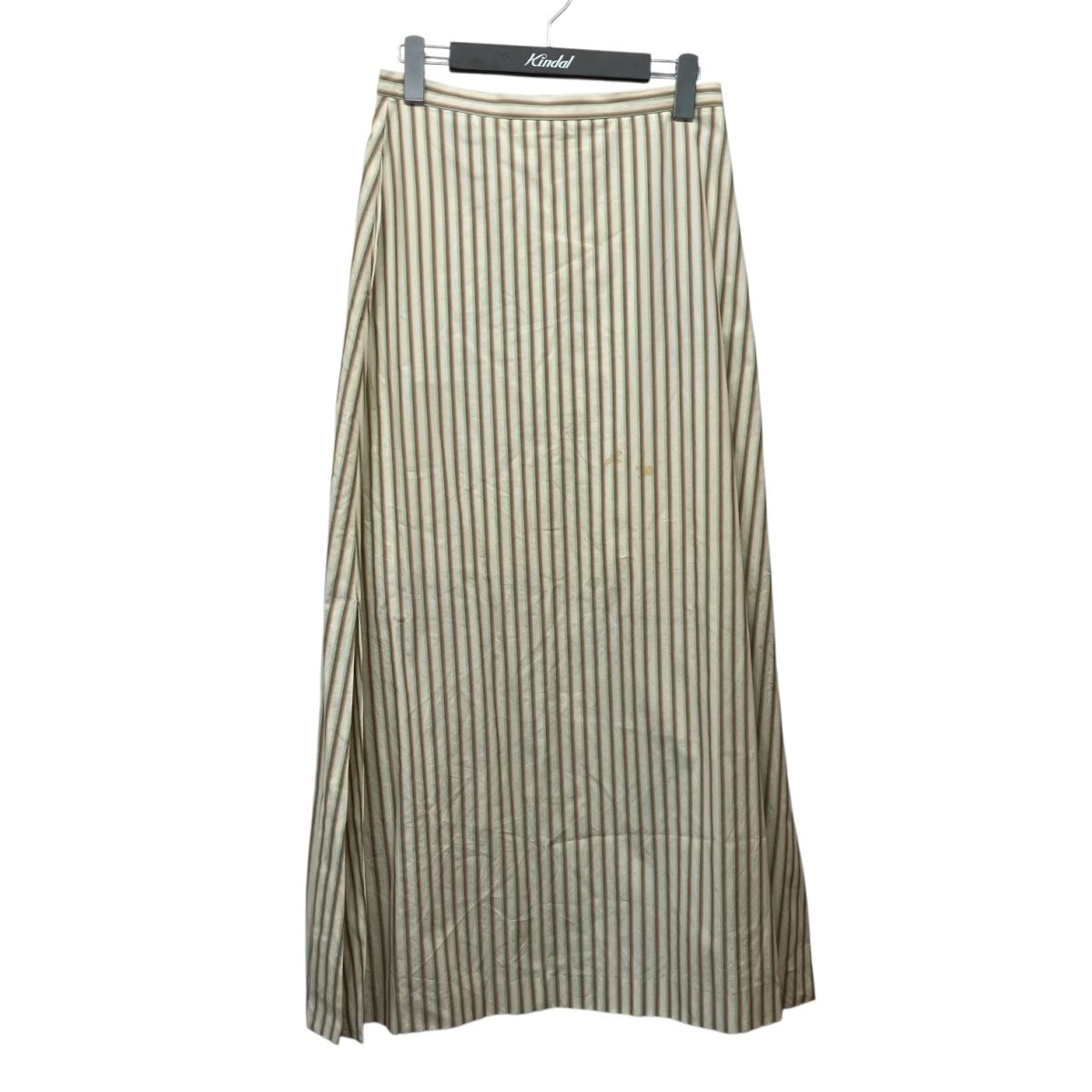 AURALEE WASHED FINX TWILL STRIPE LONG SKIRTストライプロングスカートA9SS03TS 古着・中古-1枚目のアイテム画像