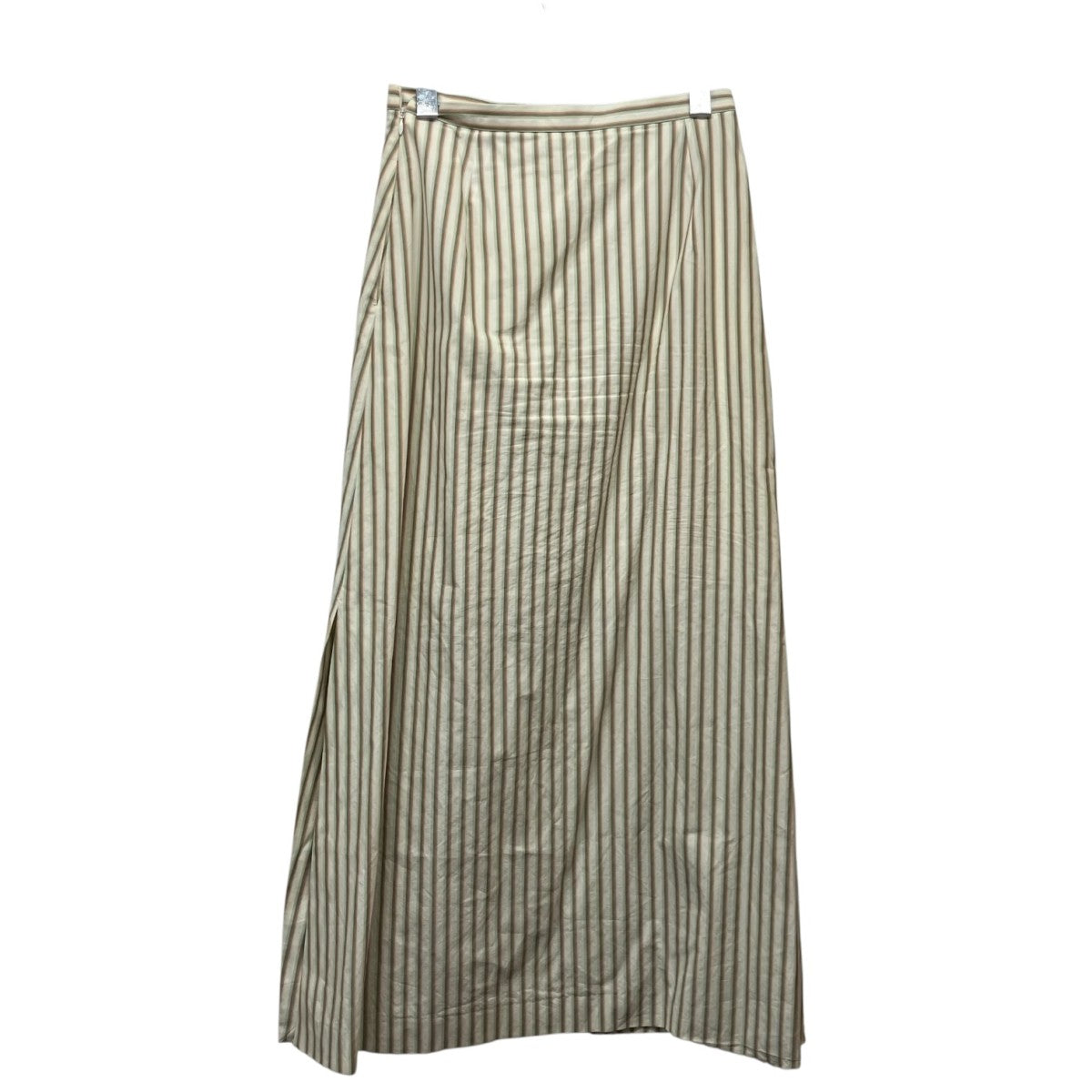 AURALEE WASHED FINX TWILL STRIPE LONG SKIRTストライプロングスカートA9SS03TS 古着・中古-2枚目のアイテム画像