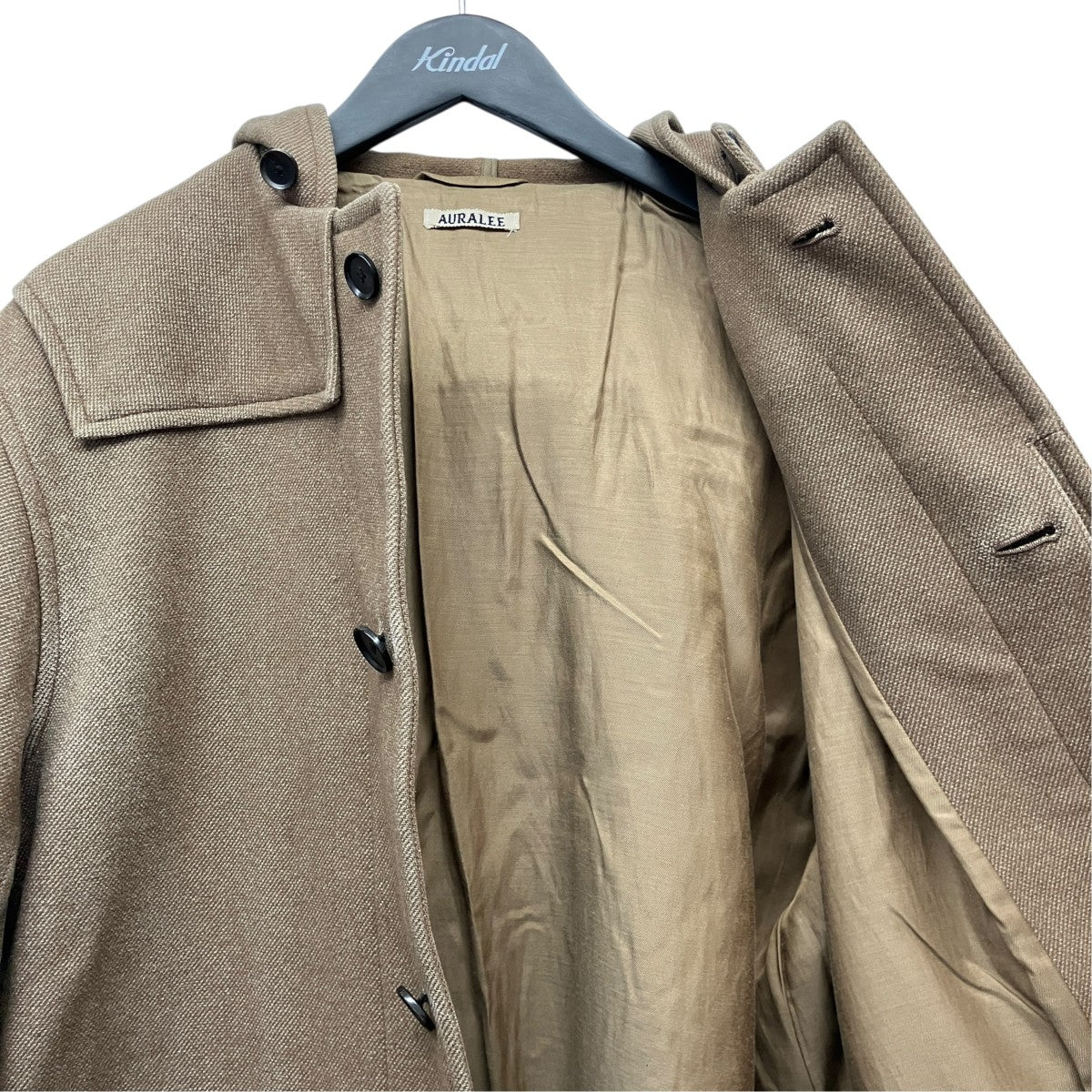 WOOL SILK MELTON DUFFLE COATフーデッドダッフルコートA9AC04SN