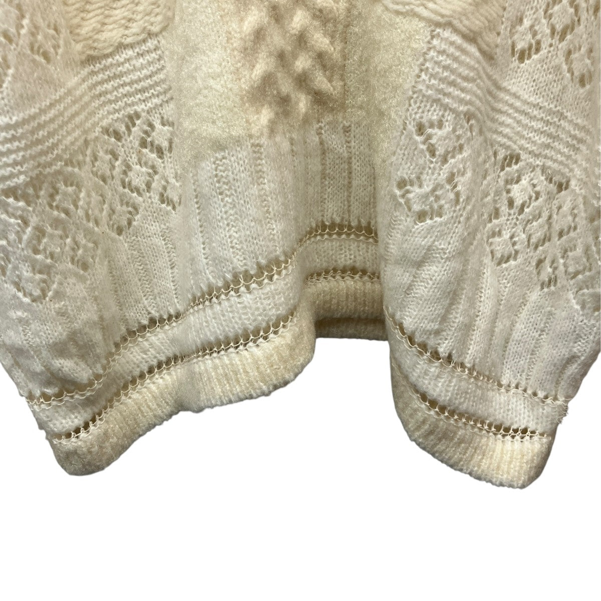 19AWMixed Cable Knit PulloverハイネックケーブルニットセーターMM19AW-KN060