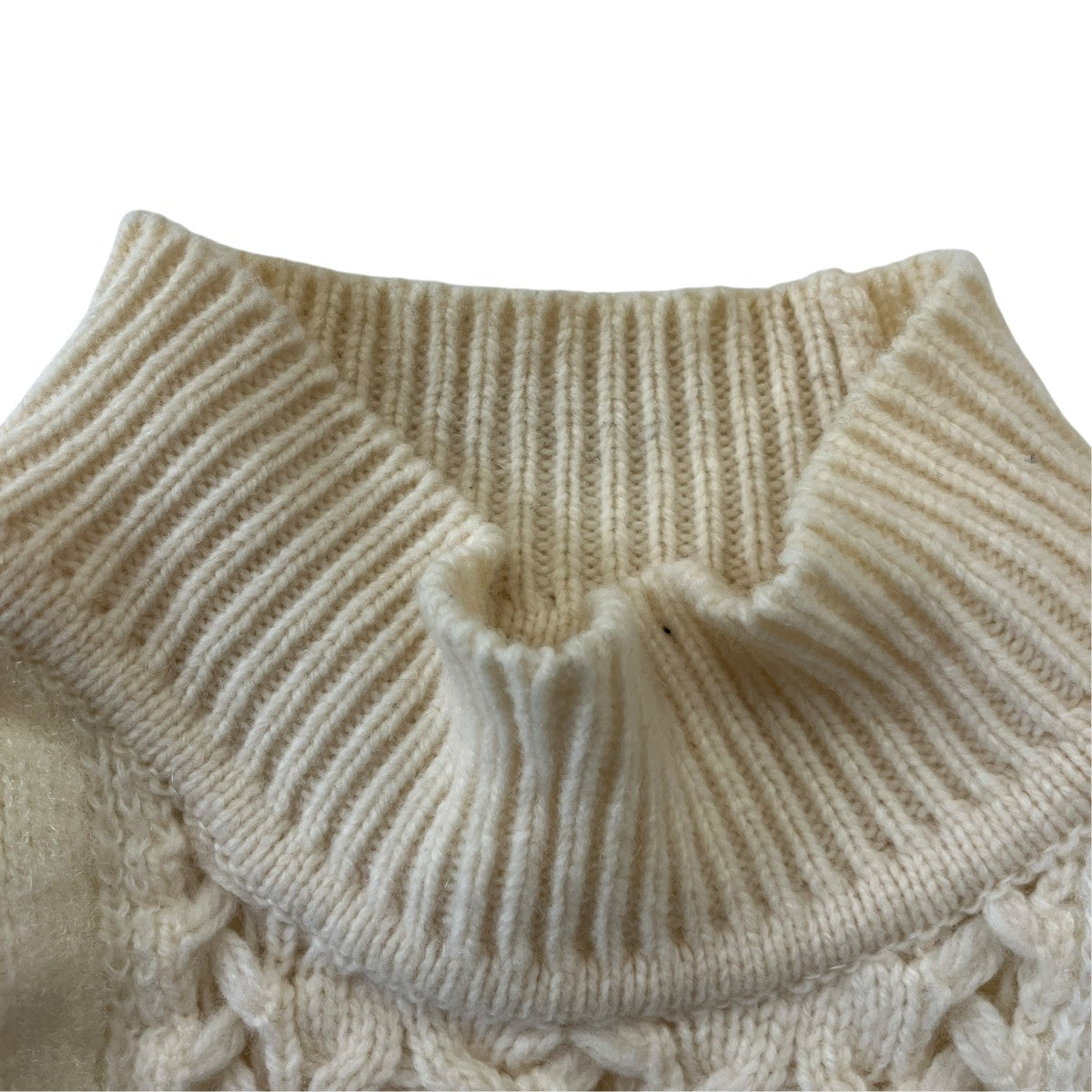 19AWMixed Cable Knit PulloverハイネックケーブルニットセーターMM19AW-KN060