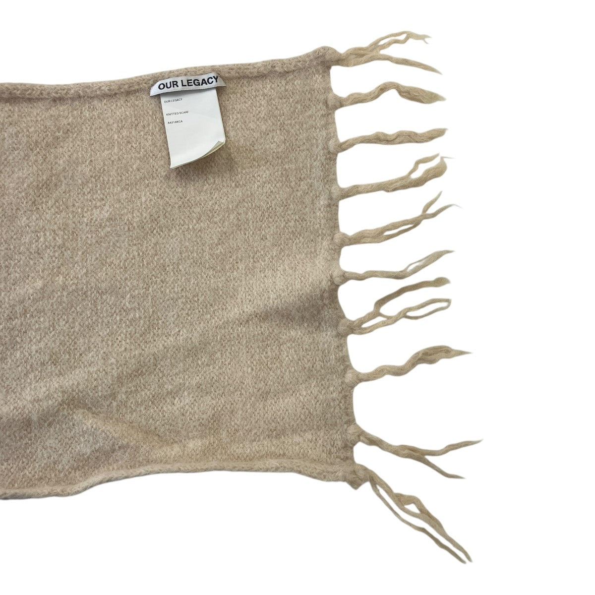 KNITTED SCARFアルパカ混ニットスカーフA4218KCA