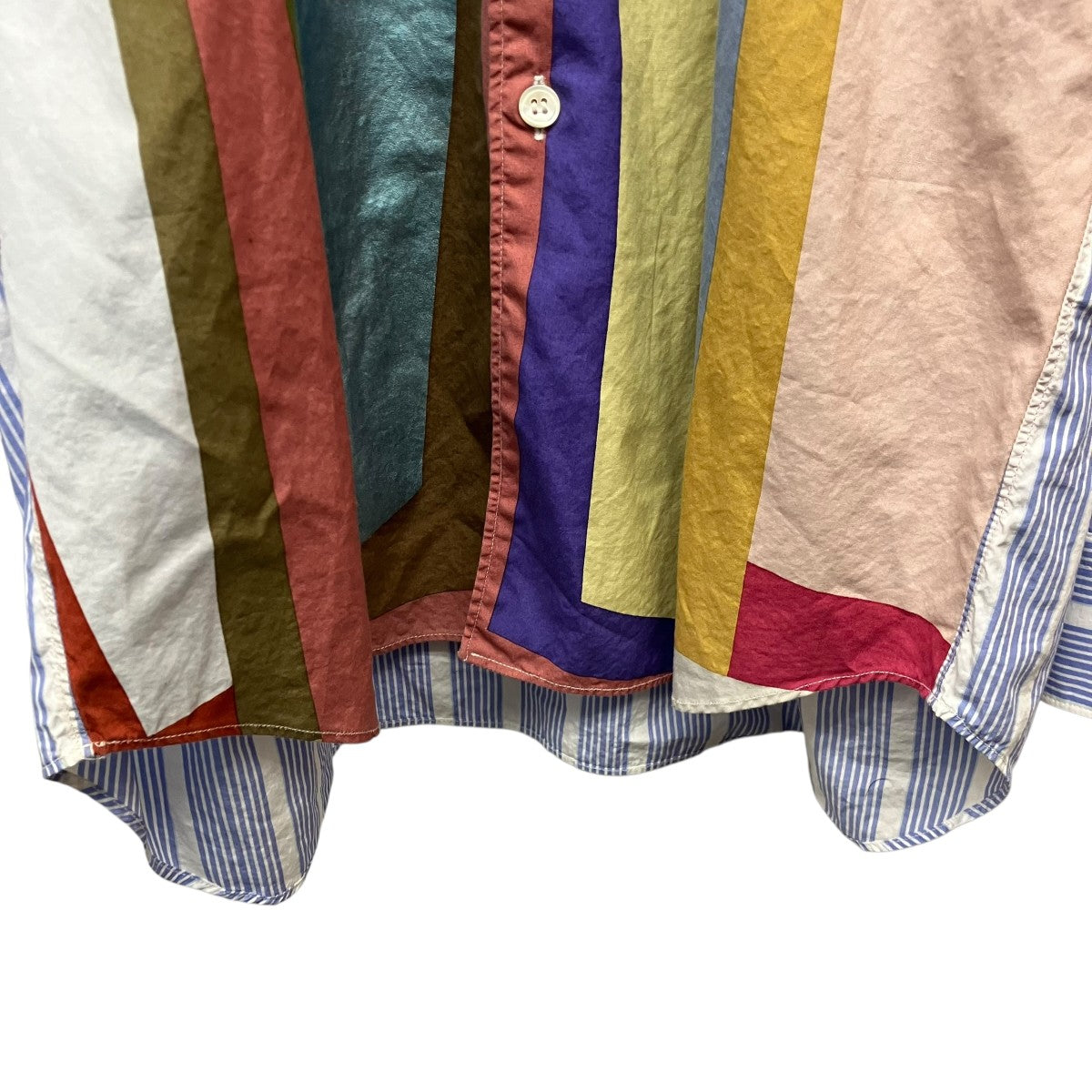 COMME des GARCONS SHIRT 20SSラメカラーブロックシャツS28025 古着・中古-4枚目のアイテム画像